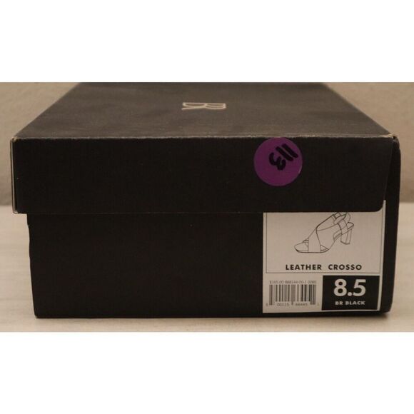 Banana Republic 888144 Women Sz 8.5 Black Leather Crossover Heeled Sandals - Picture 13 of 13